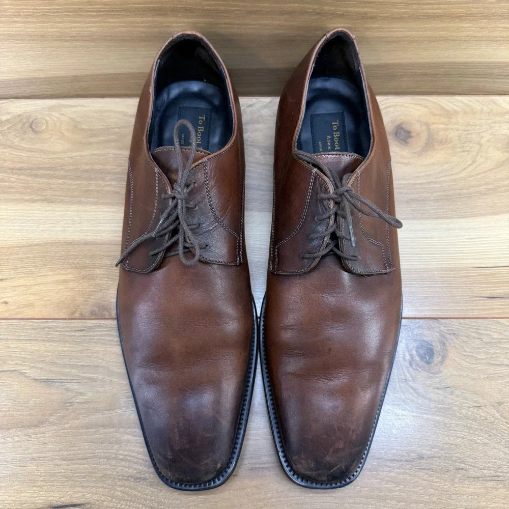 To Boot Brampton Oxfords Mens 11 Brown Leather Formal‎ Wedding Business